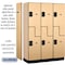 Salsbury Industries 2 Tier 'S' Designer Locker, 54"Wx76"Hx18"D, 6 Door, Maple 18-27368MAP - alternate 6